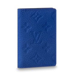 Pocket Organizer In Blue Monogram Taurillon Uk