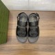 Replica Mens Interlocking G Leather Sandal In Black - Gcs17 Uk Replica Mens Interlocking G Leather Sandal In Black - Gcs17 Uk