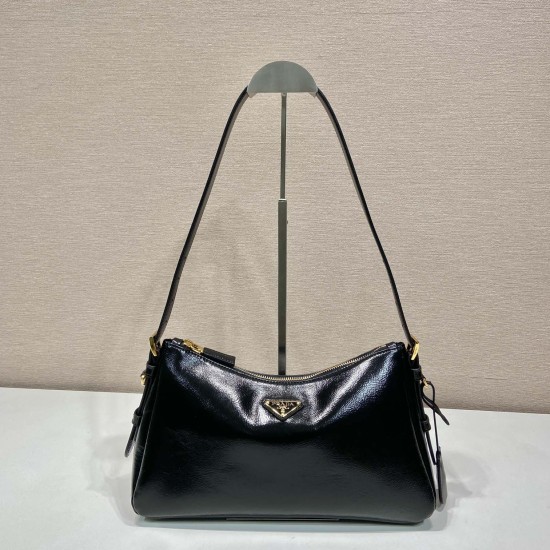 Replica Aimee Medium Naplak Leather Shoulder Bag In Black Uk