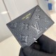 replica CRISS-CROSS CARD HOLDER BLACK GRAINED COWHIDE LEATHER M13695 UK