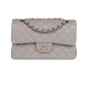 Replica Chanel 13023 CFR#12246 Buddha Luxury Replica Chanel Small Classic Handbag In Grey Lamskin And Silver-Tone Metal Uk - 13023 - Buddha Luxury
