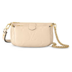 Multi Pochette Accessoires Creme Beige Monogram Empreinte Leather M46568 Uk