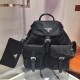 Replica Prada 15905 PFR#8272 Buddha Luxury Replica Re-Nylon Medium Backpack With Pouch In Black Uk - 15905 - Buddha Luxury