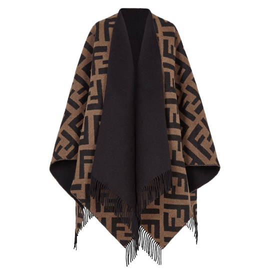 replica SCARF COLOR BLOCK AND CASHMERE IN BLACK AND BROWN UK
