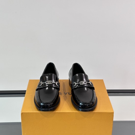 replica MAJOR LOAFERS BLACK LEATHER - LV879 UK