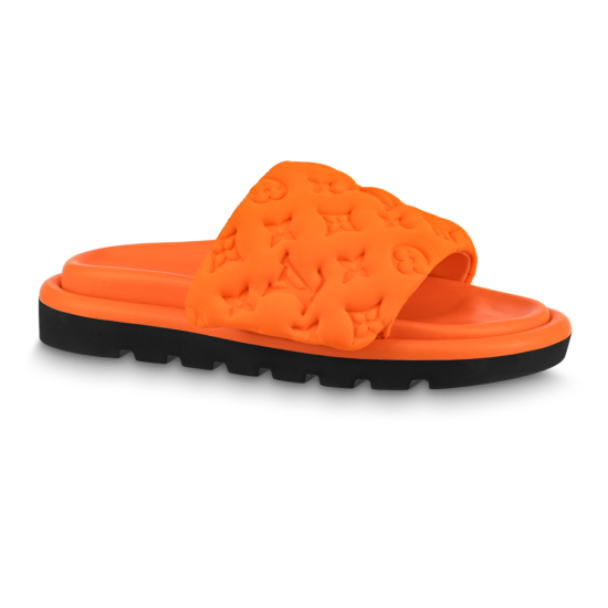 replica POOL PILLOW COMFORT SLIDES IN ORANGE - LVS61 UK