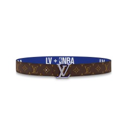 X Nba 3 Steps 40Mm Reversible Monogram Canvas Belt - B148 Uk