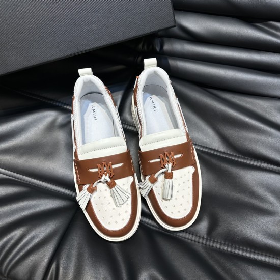 replica MA TASSLE HYBRID LOAFERS IN BROWN - RI65 UK