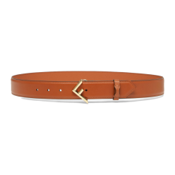 BROWN LEATHER 35MM BELT - B243 UK