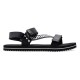 replica LOGO-STRAP SANDALS BLACK LEATHER UK