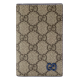replica LONG CARD CASE WITH GG DETAIL BLUE LEATHER TRIM UK