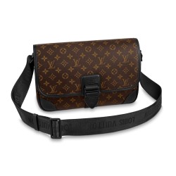 ARCHIE MONOGRAM MESSENGER BAG IN BROWN UK