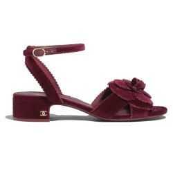 Sandals Velvet Burgundy - Ccs3 Uk