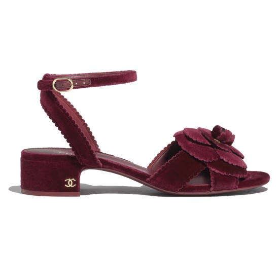 Replica Sandals Velvet Burgundy - Ccs3 Uk - 14837 - Buddha Luxury