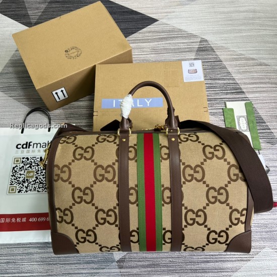 Replica Gucci 15310 GFR#6744 Buddha Luxury Replica Jumbo Gg Large Duffle Bag In Brown Uk - 15310 - Buddha Luxury