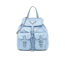 Re-Nylon Mini Backpack In Light Blue Uk