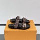 replica BOM DIA FLAT COMFORT MULES IN BROWN - LVS97 UK