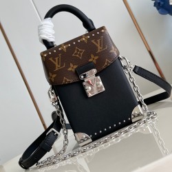 CAMERA BOX BAG BLACK CALFSKIN LEATHER M12362 UK CAMERA BOX BAG BLACK CALFSKIN LEATHER M12362 UK