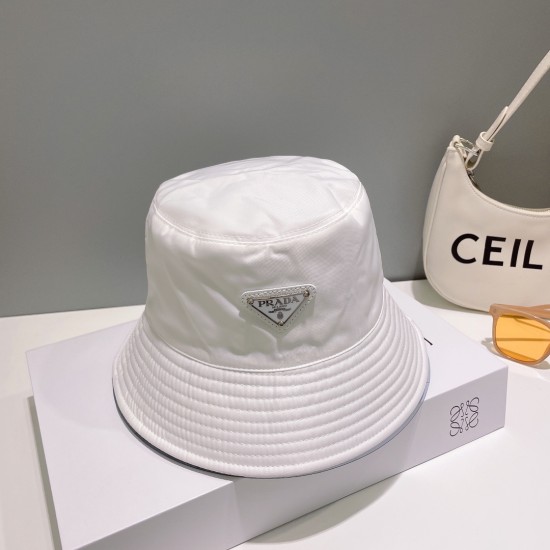 replica RE-NYLON BUCKET HAT IN WHITE UK