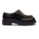 replica DIAPASON OPAQUE BRUSHED LEATHER LACE-UP SHOES BLACK/BURNT SIENNA - PD139 UK