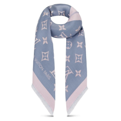 SCARF MONOGRAM BLUE UK