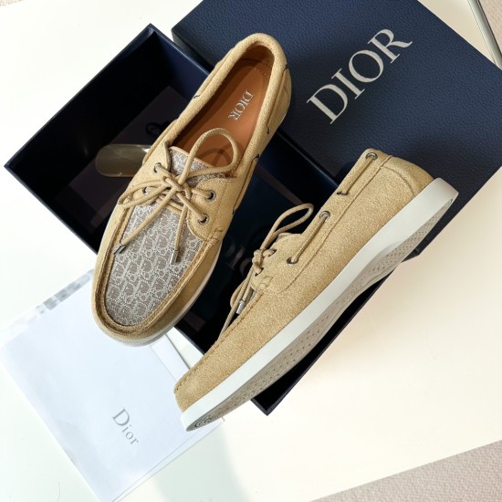 Replica GRANVILLE BOAT SHOES BEIGE SUEDE AND BEIGE OBLIQUE - CD292 UK replica GRANVILLE BOAT SHOES BEIGE SUEDE AND BEIGE OBLIQUE - CD292 UK