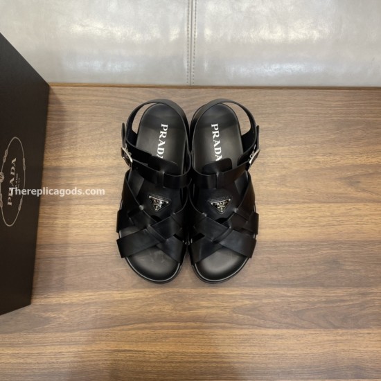 replica CRISSCROSS RUBBER SANDALS IN BLACK - PDS27 UK