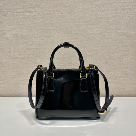 Replica Prada 14200 PFR#11867 Buddha Luxury Replica Galleria Patent Leather Mini Bag In Black Uk - 14200 - Buddha Luxury