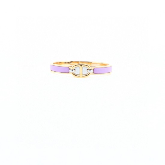 replica HERMES MINI CLIC CHAINE DANCRE BRACELET IN PURPLE GOLD UK