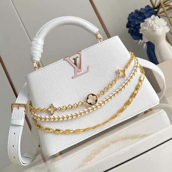 Replica Capucines Bb Bag White Taurillon Leather M12279 Uk - 13676 - Buddha Luxury