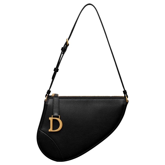 Replica Saddle Rodeo Pouch Black Goatskin Uk - 12659 - Buddha Luxury