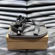 replica LOGO-STRAP SANDALS BLACK LEATHER UK