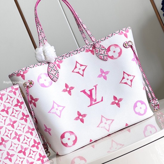 Replica Neverfull Mm Handbag In White And Pink M22980 Uk - 14035 - Buddha Luxury