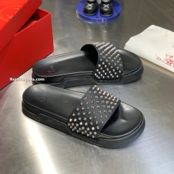 CHRISTIAN POOL FUN LOGO PRINTED SLIDES IN BLACK - CLS04 UK