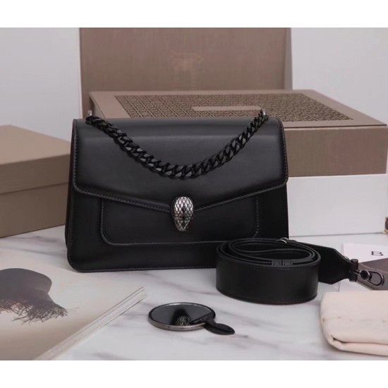 Replica Bvlgari Serpenti Forever Medium Crossbody Bag With Chain Noir Uk - 4936 - Buddha Luxury