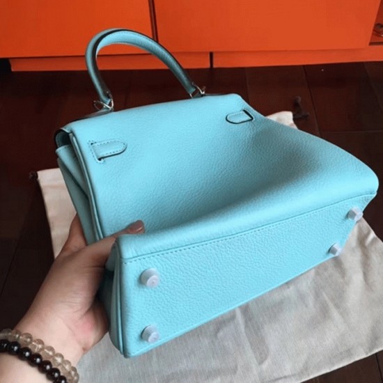 Replica Hermes 6150 dlz1757526859176 Buddha Luxury Replica Blue Atoll Clemence Hermes Kelly 25Cm Retourne Handbag Uk - 6150 - Buddha Luxury