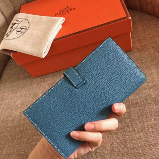 Replica Hermes 6527 dlz1757525005813 Buddha Luxury Replica Blue Jean Clemence Hermes Bearn Wallet Uk - 6527 - Buddha Luxury