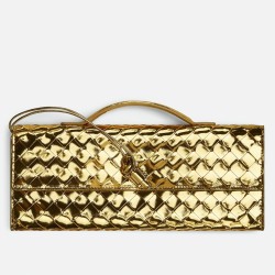 Bottega Veneta Andiamo Clutch with Handle Gold UK