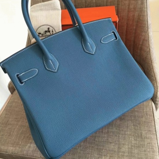 replica Blue Jean Luxury Hermes Birkin 35cm Tote UK
