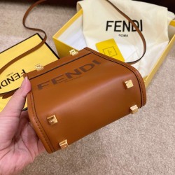Top QualityFendi Mini Sunshine Shopper Bag In Brown Leather UK Top QualityFendi Mini Sunshine Shopper Bag In Brown Leather UK