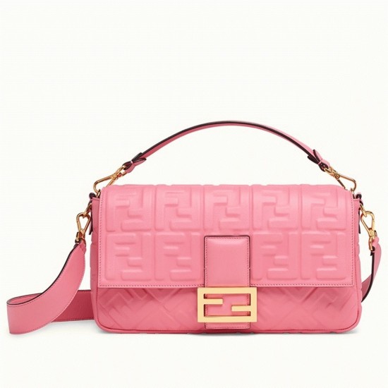 Replica Fendi Large Baguette Bag In Pink Ff Uk - 7036 - Buddha Luxury