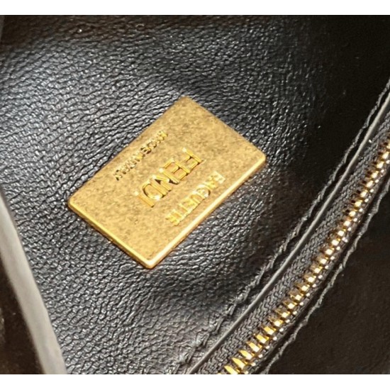 Replica Fendi 7028 dlz1757525963923 Buddha Luxury Replica fendi Baguette Chain Midi Bag In Black Uk - 7028 - Buddha Luxury