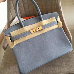 Blue Lin Hermes Birkin 30cm Premium Counterfeit Bag UK