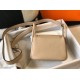 replica TopHermes Lindy Mini handbag in trench color UK