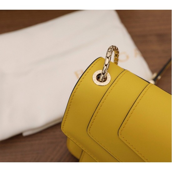 Replica BVLGARI 4923 dlz1757526371972 Buddha Luxury Replica Bvlgari Serpenti Forever Small Crossbody Bag Yellow Calfskin Uk - 4923 - Buddha Luxury