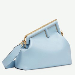 Top Qualityfendi First Medium Bag In Light Blue Nappa Leather Uk