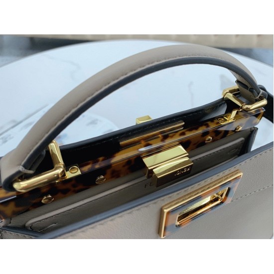 Replica Grey Calfskin Fendi Peekaboo ISeeU Small Imitation Bag UK replica Grey Calfskin Fendi Peekaboo ISeeU Small Imitation Bag UK