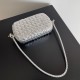 replica Bottega Veneta Knot Minaudiere On Strap Silver Intreccio Laminated Leather UK