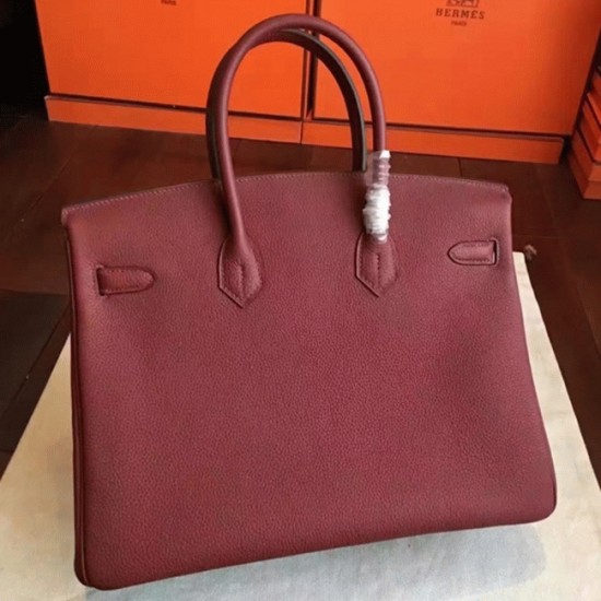Replica Bordeaux Color Top Designer-Inspired Hermes Birkin 35Cmuk