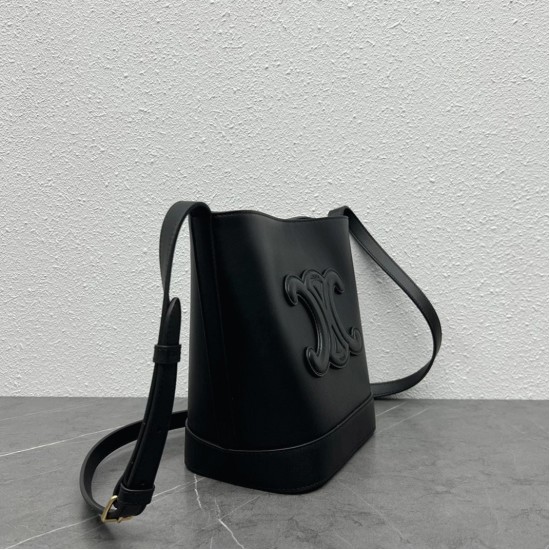 Replica Celine 5001 dlz1757526347382 Buddha Luxury Replica Celine Small Bucket Cuir Triomphe In Black Calfskin Uk - 5001 - Buddha Luxury